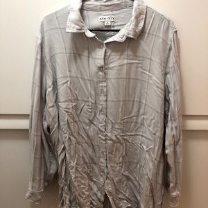 Grey flannel button down